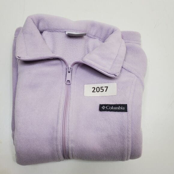 Columbia Fleece Full Zip Up Light Violet Purple Jacket Women Medium - Picture 12 of 13